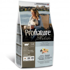 Pronature Holistic (Пронатюр Холистик) Adult Atlantic Salmon&Brown Rice - Сухой корм с лососем и рисом для взрослых кошек всех пород