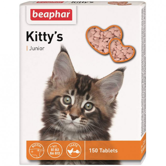 Beaphar Kittys Junior - The tablets vitaminized for kittens with biotin