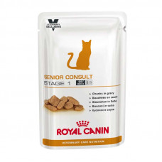 Royal Canin Senior Consult Stage 1 WET - The tinned forage for cats and cats is more senior than 7 years (pieces in sauce)