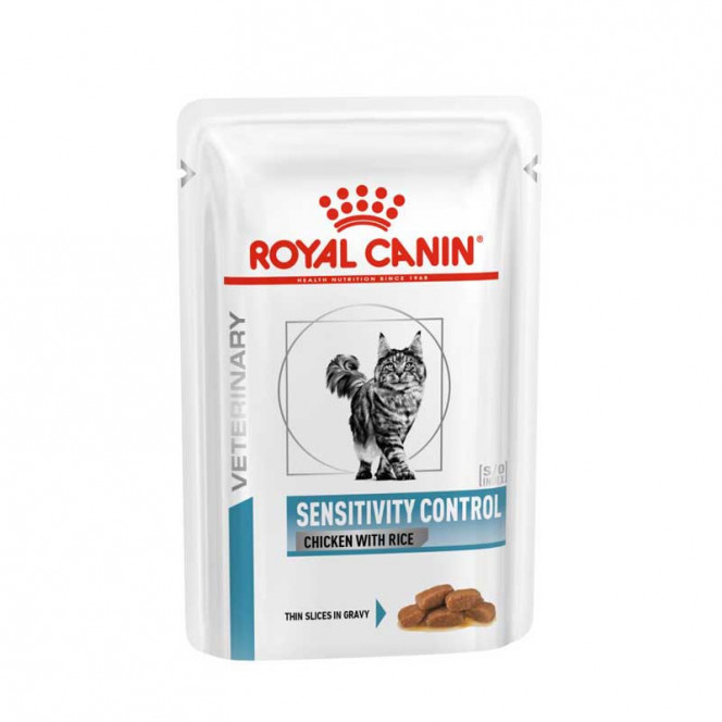 Royal Canin (Роял Канин) Sensitivity Control Chicken with Rice - Ветеринарная диета с мясом птицы для кошек при нежелательной реакции на корм (кусочки в соусе)