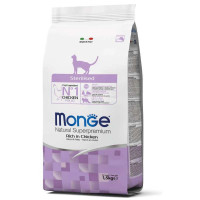 Monge Sterilised Rich in Chicken - A dry feed with chicken for adult sterizovanny cats