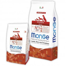 Monge Natural Superpremium All Breeds Adult Hypoallergenic - A dry feed with a lamb, rice and potatoes for adult dogs allergic persons of all breeds