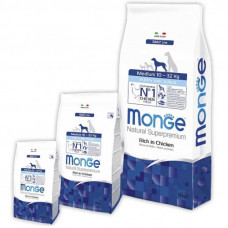 Monge Natural Superpremium Dog Medium Puppy & Junior - A dry feed with chicken for puppies of average breeds