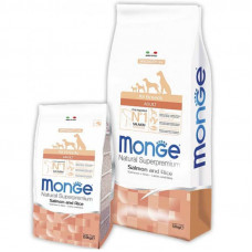 Monge Natural Superpremium All Breeds Adult - A dry feed with a salmon and rice for adult dogs of all breeds