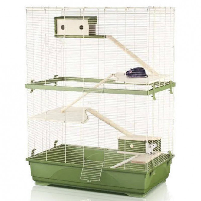 Imac (Aimag) Rat 80 Double Wood - A 4-level cage, plastic, for rats