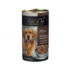 Edel Dog Menu - A tinned forage with a turkey and a liver for dogs