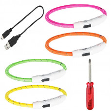 Trixie USB Flash Light Ring - The shining collar for dogs