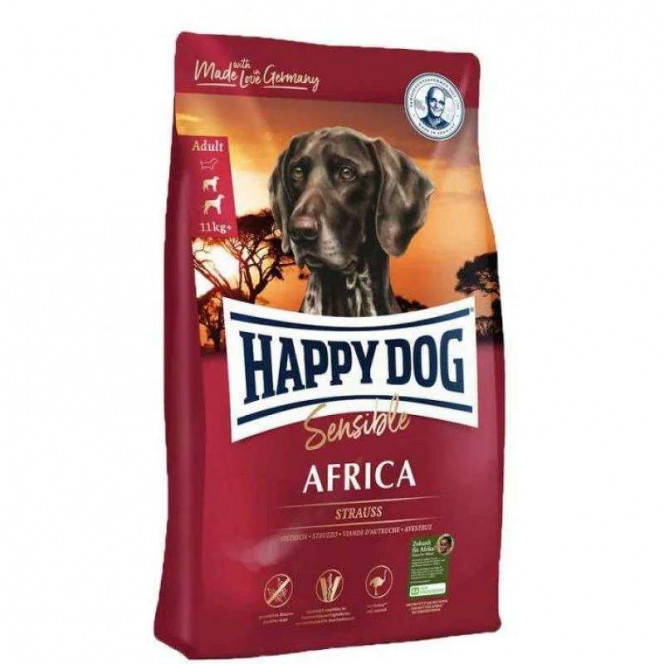 Happy Dog (Heppi of Dog) Supreme Sensible Africa - A dry feed for adult dogs with meat of an ostrich and potatoes