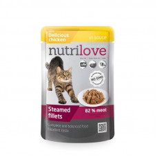 Nutrilove Chicken in sauce - Canned food with gentle chicken in sauce for cats