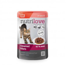 Nutrilove Beef in sauce - Canned food with gentle beef in sauce for cats