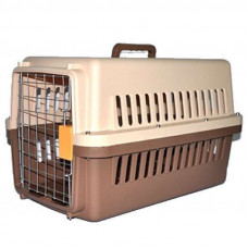 Rotwis Plastic carrying for dogs (kennet) with an iron door, conforming to the IATA standards (for KLM)