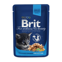 Brit Premium (Брит Премиум) Cat Pouches Chicken Chunks for Kitten - Пауч с курицей для котят