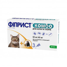 Fiprist of Kombo® Antiparasitic drops on withers for cats and polecats from fleas and ticks, the monopipette