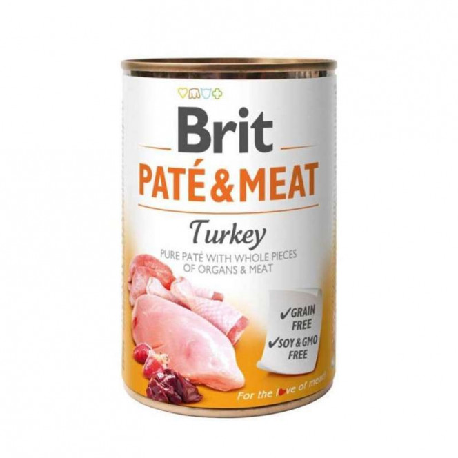 Brit (Брит) PATE & MEAT Turkey - Консервированный корм с индейкой для собак