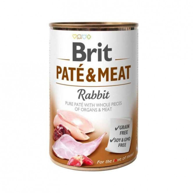 Brit (Is shaven) PATE & MEAT Rabbit - the Tinned forage with a rabbit for dogs