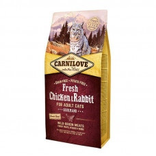 Carnilove (Karnilav) Fresh Chicken & Rabbit for Adult Cats Gourmand - Dry bezzernovy a forage with a rabbit and chicken for adult cats