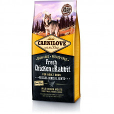 Carnilove (Karnilav) Fresh Chicken & Rabbit for Adult Dog - Bezzernova of sterns with chicken and a rabbit for adult dogs