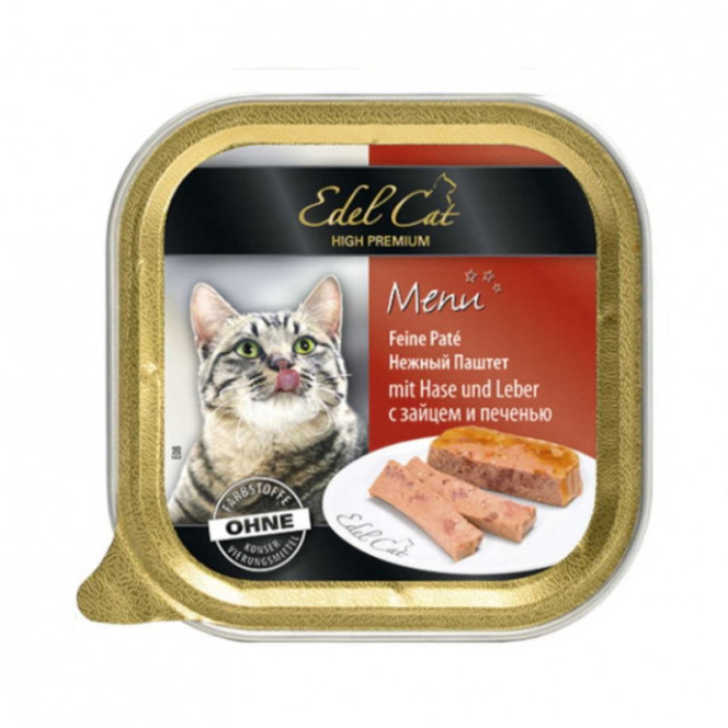 Edel Cat Menu - Paste with meat of a hare and a liver for cats