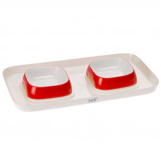 Ferplast of GLAM TRAY - A plastic tray with bowls for cats and dogs