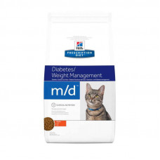 Hills Prescription Diet m/d Diabetes/Weight Management - A forage diet for cats with EXCESS chicken WEIGHT / DIABETES