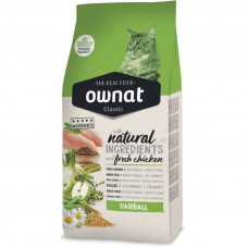 Ownat Hairball - The dry feed with chicken for cats promoting wool removal