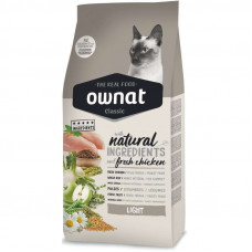 Ownat Adult Light - A dry low-calorie feed with chicken for low-active cats