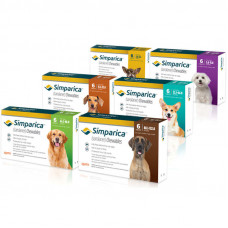 Simparica is Antiparasitic tablets from fleas and ticks for dogs (1 tablet)