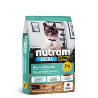 Nutram (Нутрам) I19 Ideal Solution Support Sensitive Skin, Coat & Stomach Cat - Сухой корм с курицей и рисом для заботы о состоянии кожи и желудка у котов