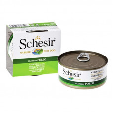 Schesir Chicken Fillet - A tinned forage with chicken fillet for adult dogs