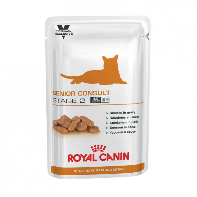 Royal Canin Senior Consult Stage 2 - A veterinary diet for elderly cats (pieces in sauce)