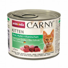 Animonda Carny Kitten - A tinned forage with beef, chicken and a rabbit for kittens (chopped meat)