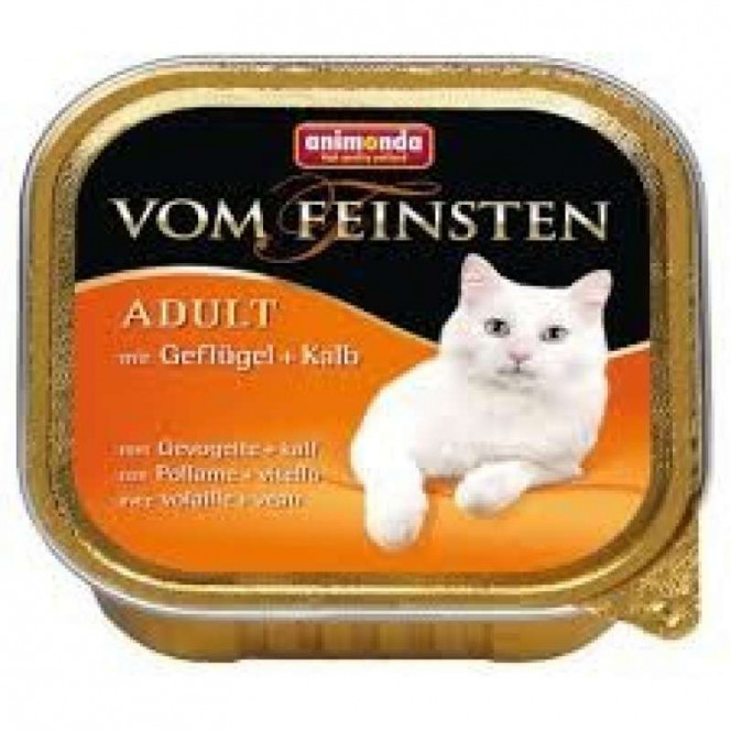 Animonda Vom Feinsten Adult - A tinned forage in the form of paste with poultry and veal for adult cats