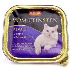 Animonda Vom Feinsten Adult - A tinned forage in the form of paste with chicken and seafood for adult cats