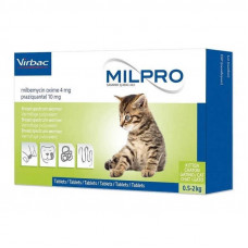 Virbac Milpro - The tablets Milpro antiparasitic medicine for kittens, effective anthelmintic