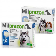 Milprazon by KRKA - Anthelminthic tablets of a broad spectrum of activity for dogs (1 tablet)