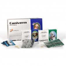 Bioveta Caniverm - The antiparasitic tablets Kaniverm for dogs and cats, anthelmintic of a broad spectrum of activity (1 tablet)