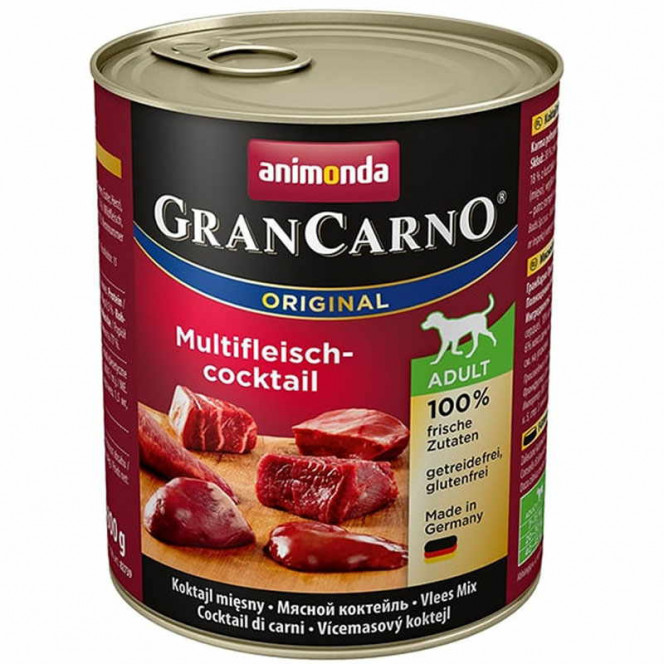 Animonda Gran Carno Multifleisch pur Adult - A tinned forage multimeat cocktail for adult dogs (chopped meat)