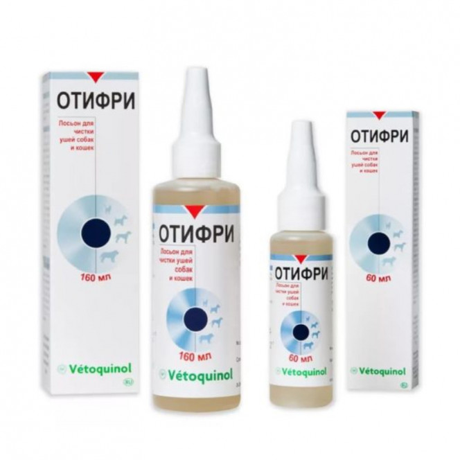 Vetoquinol Otifree - Otifri's means for cleaning of ears at dogs and cats