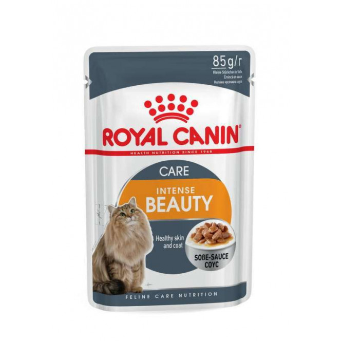 Royal Canin (Роял Канин) Intense Beauty - Консервированный корм для кошек для поддержания красоты шерсти (кусочки в соусе)