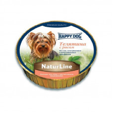 Happy Dog (Heppi of Dog) Schale NaturLine KalbReis - A tinned forage in the form of paste for dogs with veal and rice