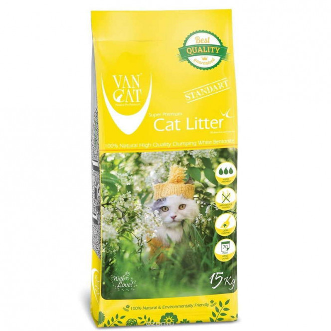 VanCat Cat Litter - Flavourless bentonite cat litter, large