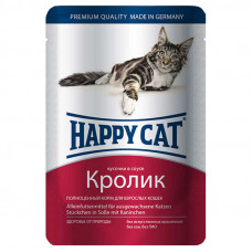 Happy Cat (Heppi Cat) the Tinned forage with a rabbit for cats, pieces in sauce