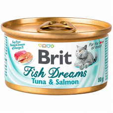 Brit (Is shaven) Fish Dreams Tuna & Salmon - Canned food with a tuna and a salmon for cats