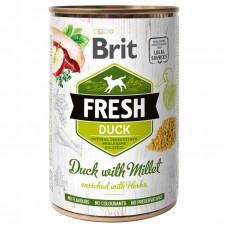 Brit (Is shaven) Fresh Duck & Millet - Canned food with a duck and millet for dogs