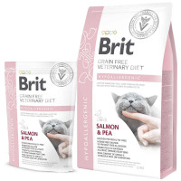 Brit GF Veterinary Diet (Veterinari Diyet Is shaven) Cat Hypoallergenic - Bezzernovaya a hypoallergenic diet with a salmon and peas for cats