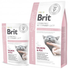 Brit GF Veterinary Diet (Veterinari Diyet Is shaven) Cat Hypoallergenic - Bezzernovaya a hypoallergenic diet with a salmon and peas for cats