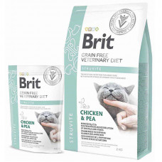 Brit GF Veterinary Diet (Veterinari Diyet Is shaven) Cat Struvite - Bezzernovaya a diet at struvitny type of an urolithic disease with chicken and peas for cats