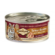 Carnilove (Karnilav) Turkey & Reindeer for Adult Cats - A damp forage with a turkey and venison for adult cats