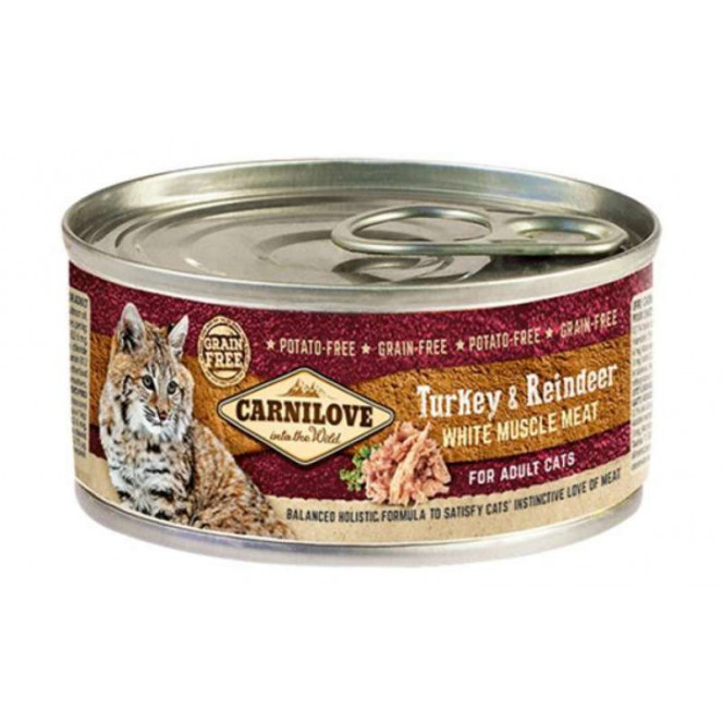 Carnilove (Karnilav) Turkey & Reindeer for Adult Cats - A damp forage with a turkey and venison for adult cats