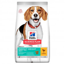 Hills Science Plan Adult Light Perfect Weight Medium - A dry feed with chicken for adult dogs of average breeds of 1 year